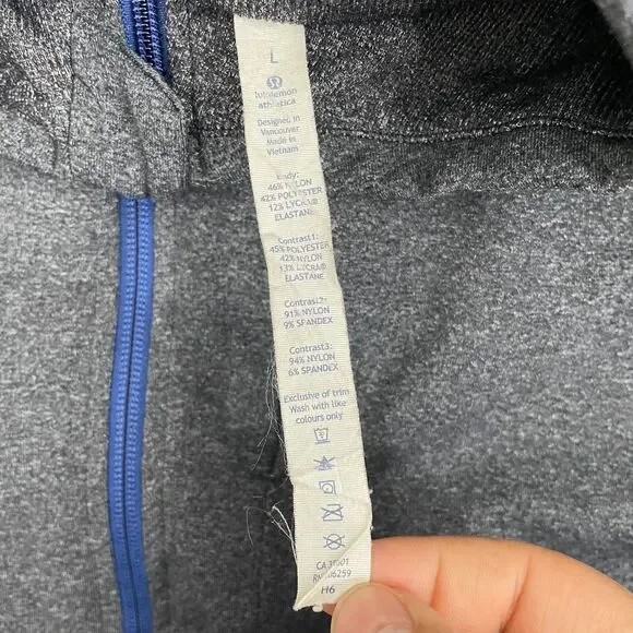 Lululemon Prepost Jacket Men L Gray Mock Neck Athlesuire Full Zip - Picture 4 of 12